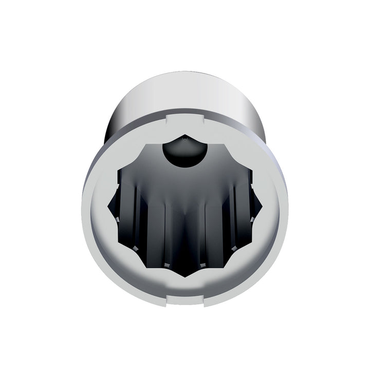 1-1/8" x 1-7/8" Chrome Plastic Pointed Nut Covers - Push-On (10-Pack)