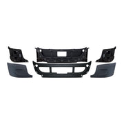 Complete 3-Piece Front Bumper Set Without Fog Light Hole For 2008-2017 Freightliner Cascadia