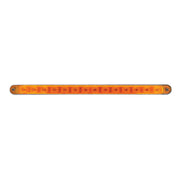 14 LED 12" Sequential Light Bar With Bezel - Amber LED/Amber Lens