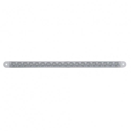 19 LED 12" Reflector Turn Signal Light Bar - Amber LED/Clear Lens