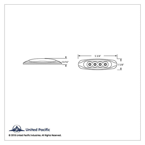4 LED Reflector Light (Clearance/Marker) - Red LED/Red Lens