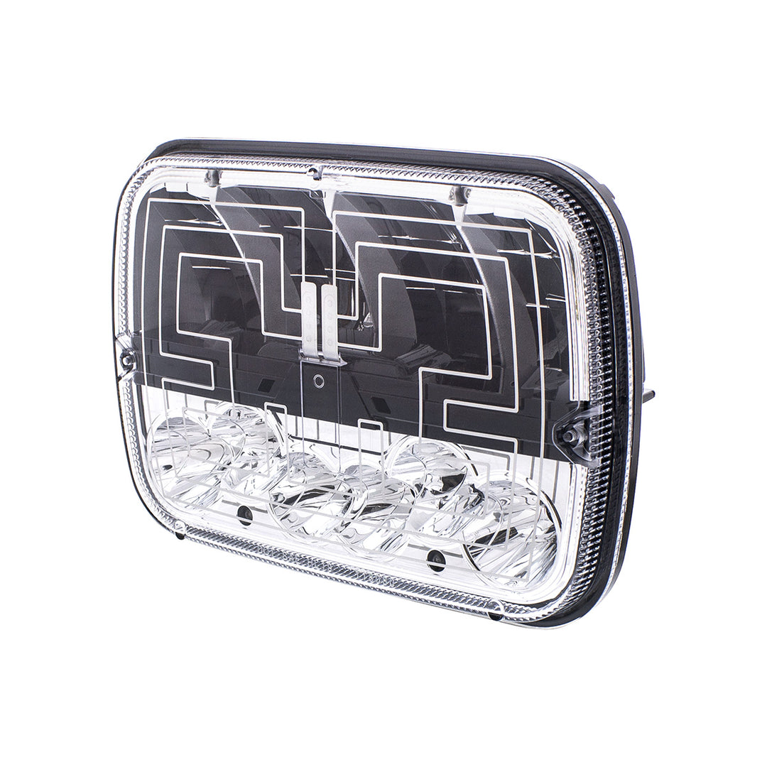 ULTRALIT - Heated 5" X 7" LED Headlight With Polycarbonate Lens &amp; Housing