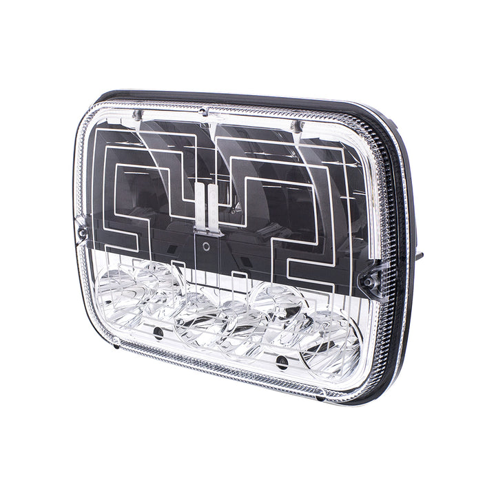ULTRALIT - Heated 5" X 7" LED Headlight With Polycarbonate Lens &amp; Housing