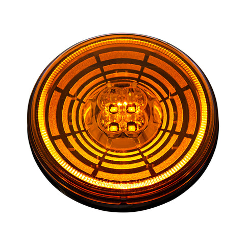 13 LED 4" Round Abyss Light (Turn Signal) - Amber LED/Amber Lens