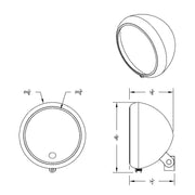 Chrome 7" Motorcycle Headlight Housing