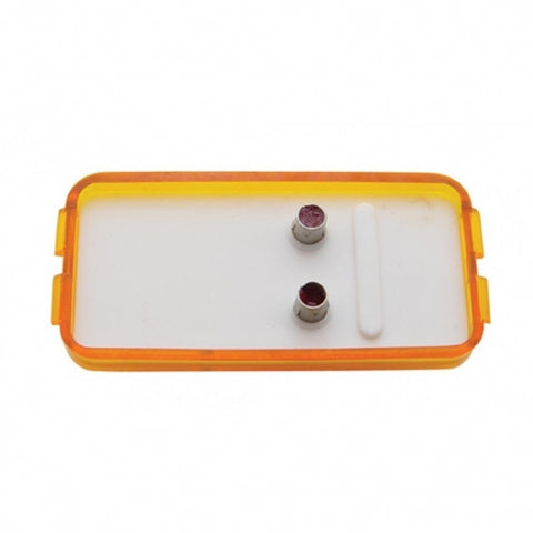 Single Bulb Rectangular Light (Clearance/Marker) - Amber Lens