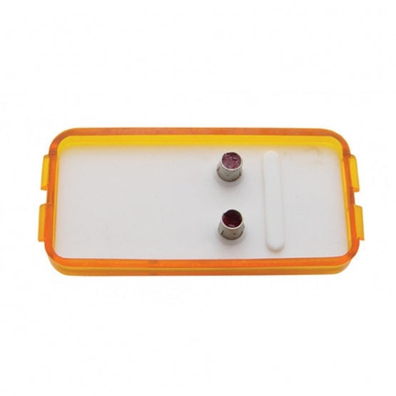 Single Bulb Rectangular Light (Clearance/Marker) - Amber Lens
