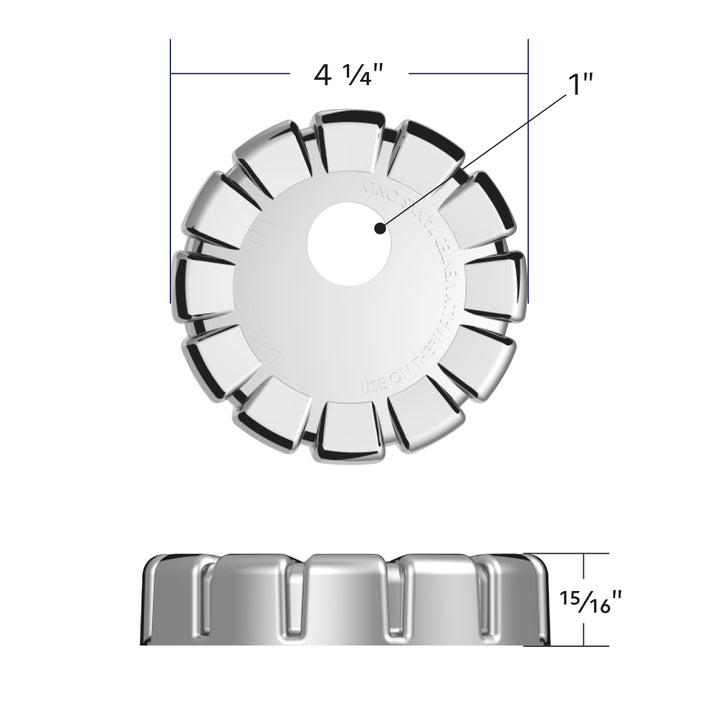 Chrome Plastic Fuel Cap Cover For Kenworth - Locking