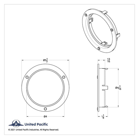 4" Chrome Mounting Bezel