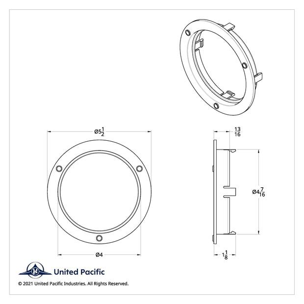 4" Chrome Mounting Bezel