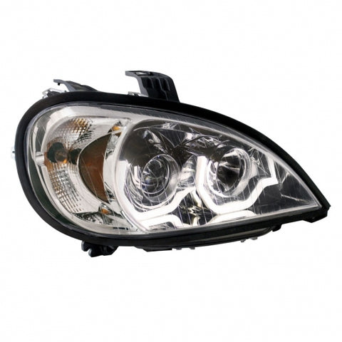 Chrome Projection Headlight With LED Position Light For 2001-2020 Freightliner Columbia - Passenger