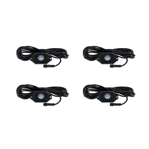 RGB Multi-Color 500 Lumen LED Rock Light 4-Piece Kit