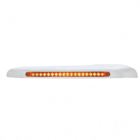 19 Amber LED Front Fender Cover For Peterbilt 388 (2008-2015) & 389 (2008-2023)-Amber Lens - Passenger