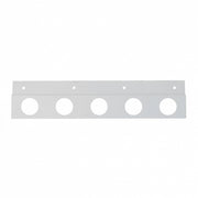 Stainless Top Mud Flap Plate - Five 2" Light Cutout