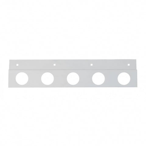 Stainless Top Mud Flap Plate - Five 2" Light Cutout
