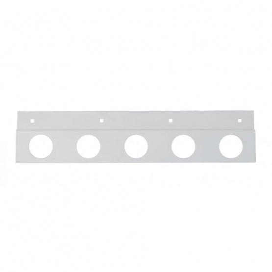 Stainless Top Mud Flap Plate - Five 2" Light Cutout
