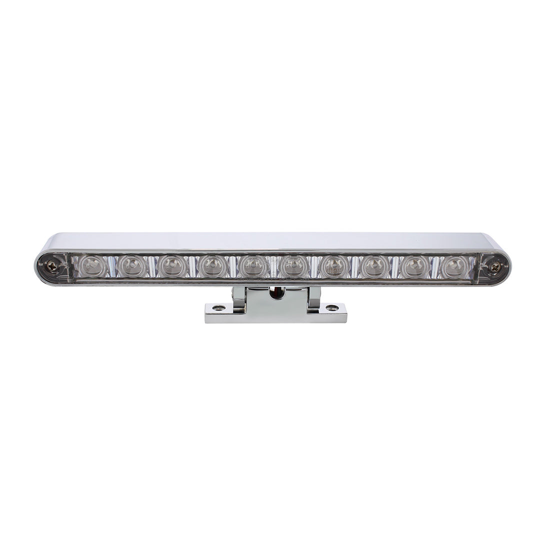 10 LED Dual Function 3rd Brake Light With Chrome Swivel Pedestal Base - Red LED/Clear Lens
