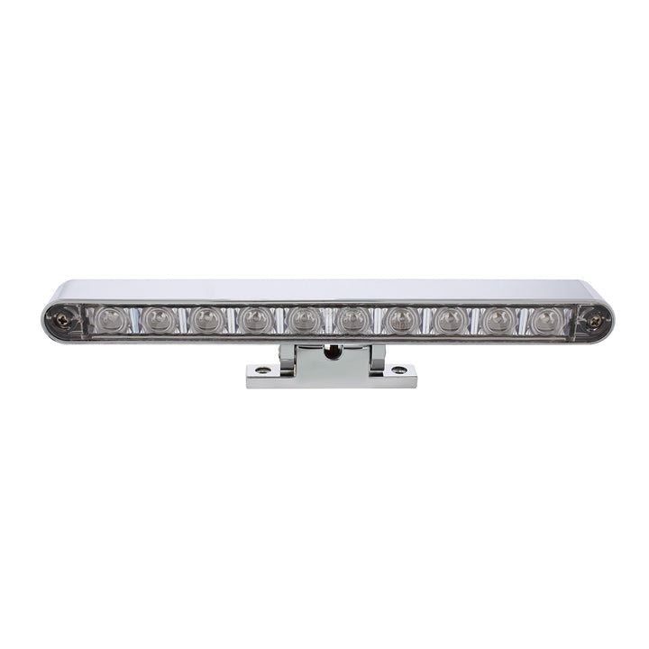 10 LED Dual Function 3rd Brake Light With Chrome Swivel Pedestal Base - Red LED/Clear Lens