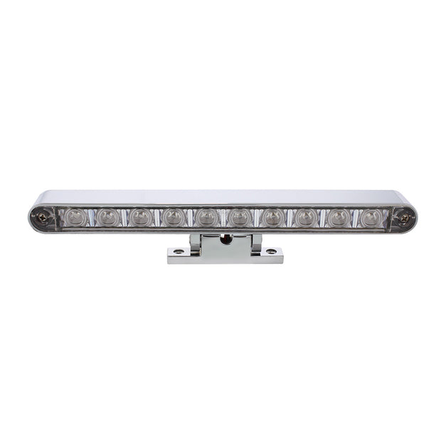 10 LED Dual Function 3rd Brake Light With Chrome Swivel Pedestal Base - Red LED/Clear Lens