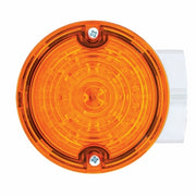 21 LED 3-1/4" Signal Light For Harley Motorcycle With Housing - Amber LED/Amber Lens