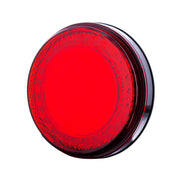 24 LED 4" Round Mirage Light (Stop, Turn & Tail) - Red LED/Red Lens