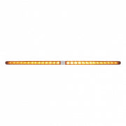 Dual 14 LED 12" Light Bars With Bezel - Amber LED/Amber Lens