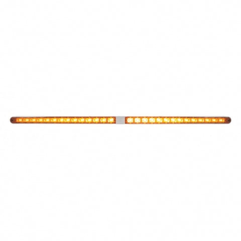 Dual 14 LED 12" Light Bars With Bezel - Amber LED/Amber Lens