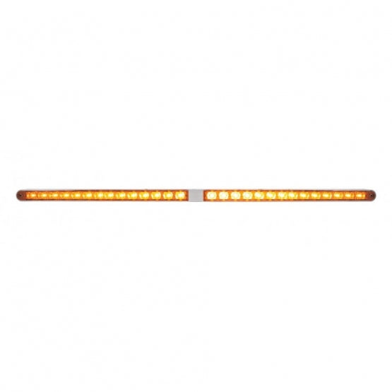 Dual 14 LED 12" Light Bars With Bezel - Amber LED/Amber Lens