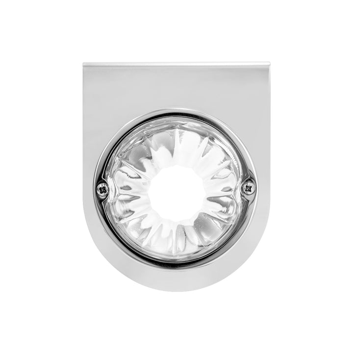 Dual Function Glass Watermelon Light With Stainless Steel Light Bracket Kit With LED Bulb-White LED