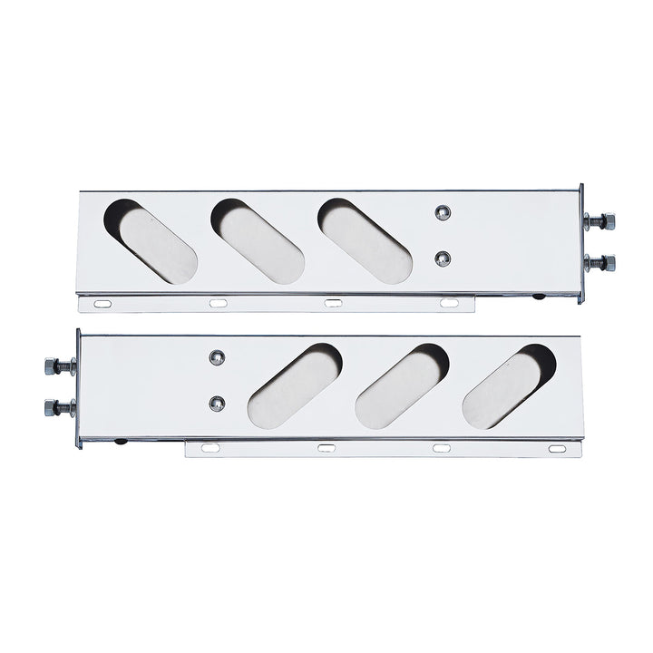 2-1/2" Bolt Pattern Stainless Spring Loaded Light Bar With 6X Oval Light Cutouts (Pair)