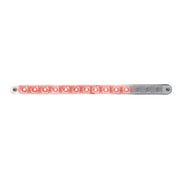 14 LED 12" Sequential Light Bar With Bezel - Red LED/Clear Lens