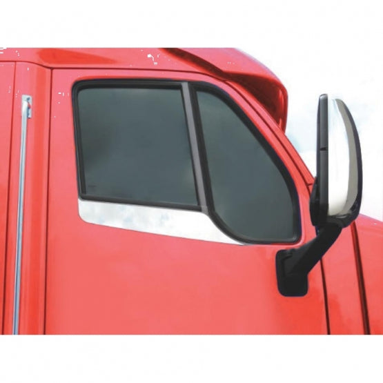 Stainless Peterbilt 387, 2011+ Peterbilt 587 &amp; Kenworth T700 Door Window Accent