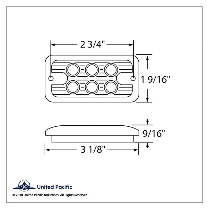 6 LED Dual Function Light - Amber LED/Amber Lens