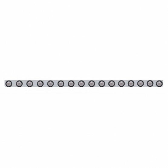 79-1/2" SS Bumper Light Bracket With 16X 9 LED 2" Beehive Light -Amber LED/Clear Lens