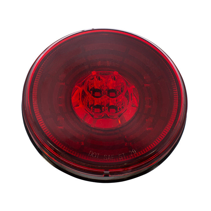 13 LED 4" Round Abyss Light (Stop, Turn &amp; Tail) - Red LED/Red Lens