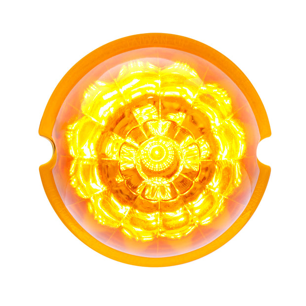 17 LED Reflector Watermelon Maze Cab Light - Amber LED/Amber Lens