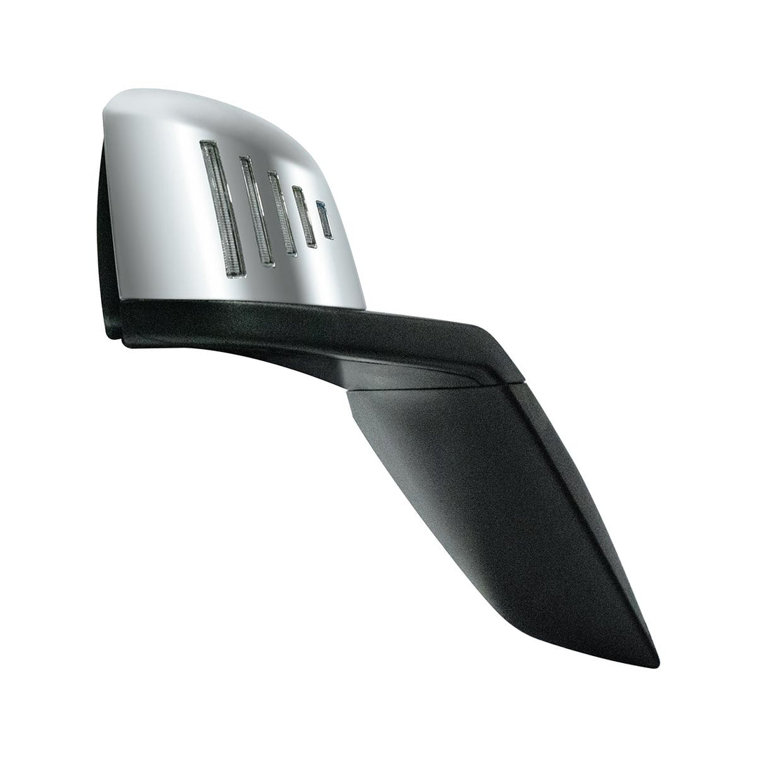 Hood Mirror Assembly W/LED Lights On Mirror Cover &amp; Glass For 2018-2024 Volvo VNL - Passenger