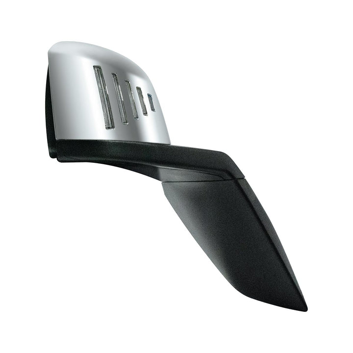 Hood Mirror Assembly W/LED Lights On Mirror Cover &amp; Glass For 2018-2024 Volvo VNL - Passenger