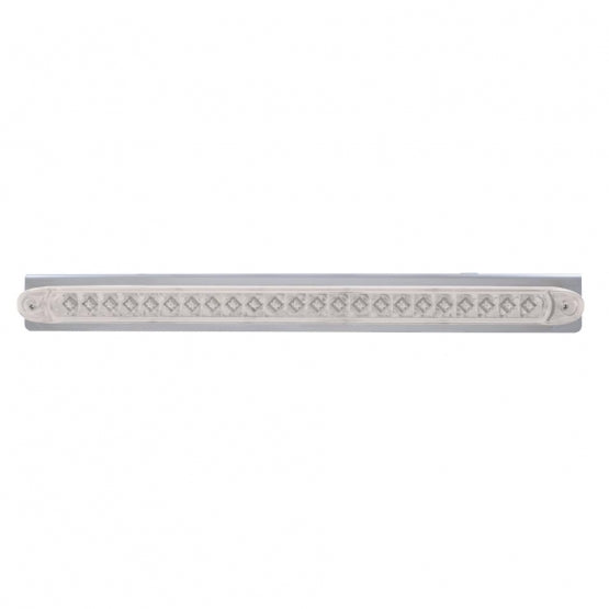 17-5/16" SS Reflector Light Bracket With 23 LED 17-1/4" Reflector Light Bar -Red LED/Clear Lens