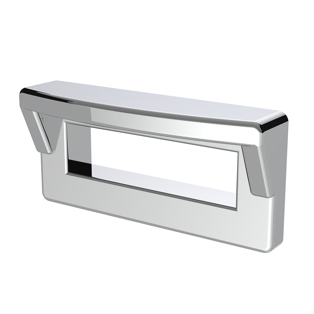 Chrome Plastic Switch Label Covers With Visor For 2001 &amp; Older Peterbilt (6-Pack)