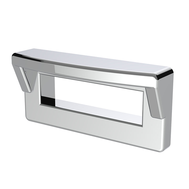 Chrome Plastic Switch Label Covers With Visor For 2001 &amp; Older Peterbilt (6-Pack)