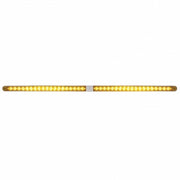 Dual 14 LED 12" Reflector Light Bars With Bezel - Amber LED/Amber Lens
