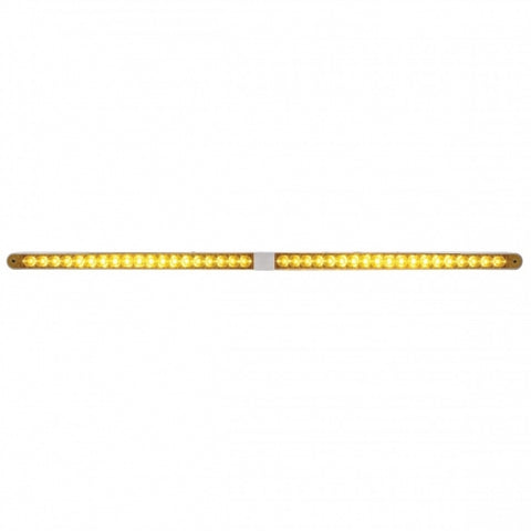 Dual 14 LED 12" Reflector Light Bars With Bezel - Amber LED/Amber Lens