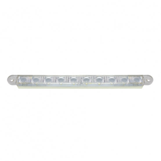 10 LED 9" Dual Function Light Bar - Blue LED/Clear Lens