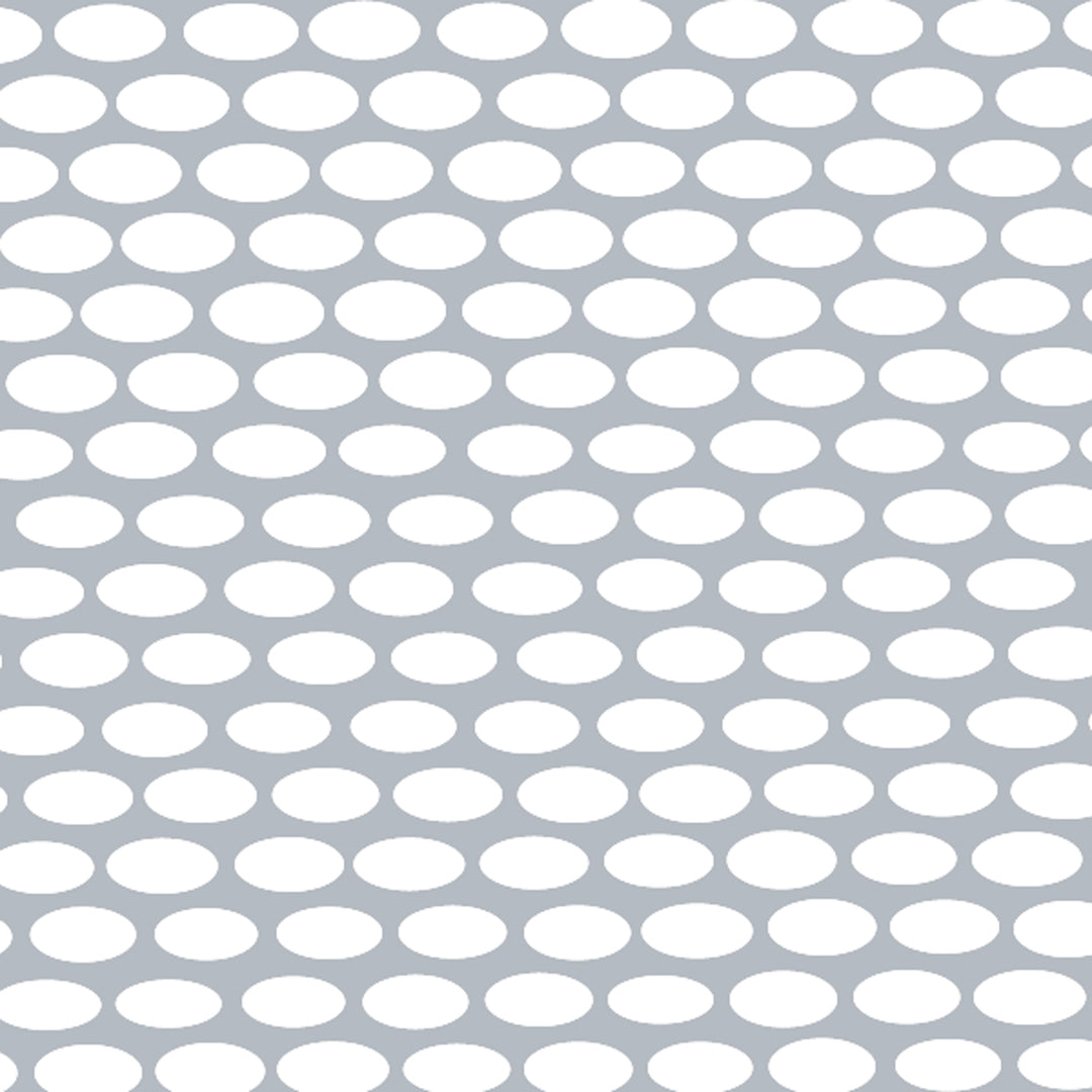 304 Stainless Grille Mesh For Peterbilt 379 With Extended Hood - Alternating Oval Holes