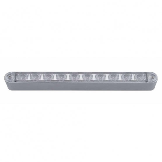 10 LED 9" Light Bar With Bezel (Stop, Turn &amp; Tail) - Red LED/Clear Lens