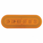 22 LED 6" Oval GloLight Bar Kit (Turn Signal) - Amber LED/Amber Lens (Each)