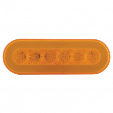 22 LED 6" Oval GloLight Bar Kit (Turn Signal) - Amber LED/Amber Lens (Each)