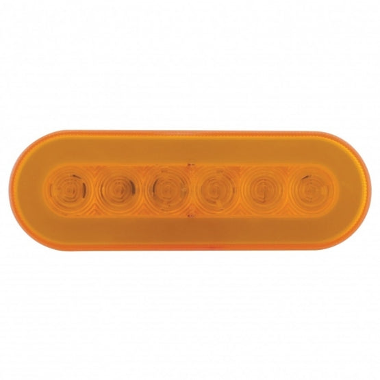 22 LED 6" Oval GloLight Bar Kit (Turn Signal) - Amber LED/Amber Lens (Each)