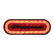 24 LED 6" Oval Mirage Light (Stop, Turn & Tail) - Red LED/Clear Lens